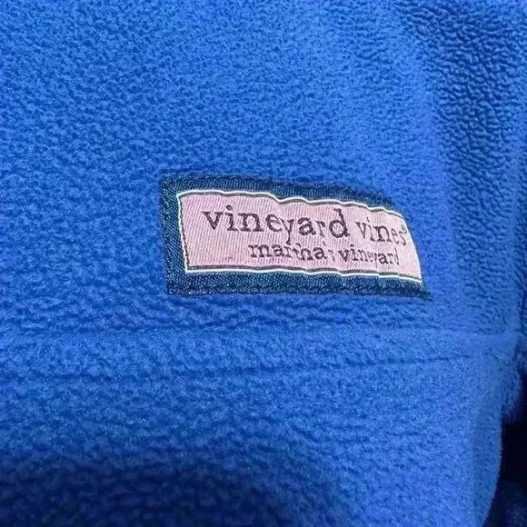 Vineyard Vines  Men’s Sweatshirt M 1/4 Zip Fleece M Blue Logo Fall Preppy - Picture 5 of 9